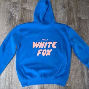 White Fox Blue Hoodie